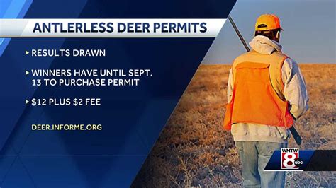 Anterless Deer Permit Lottery Deadline September 5th.